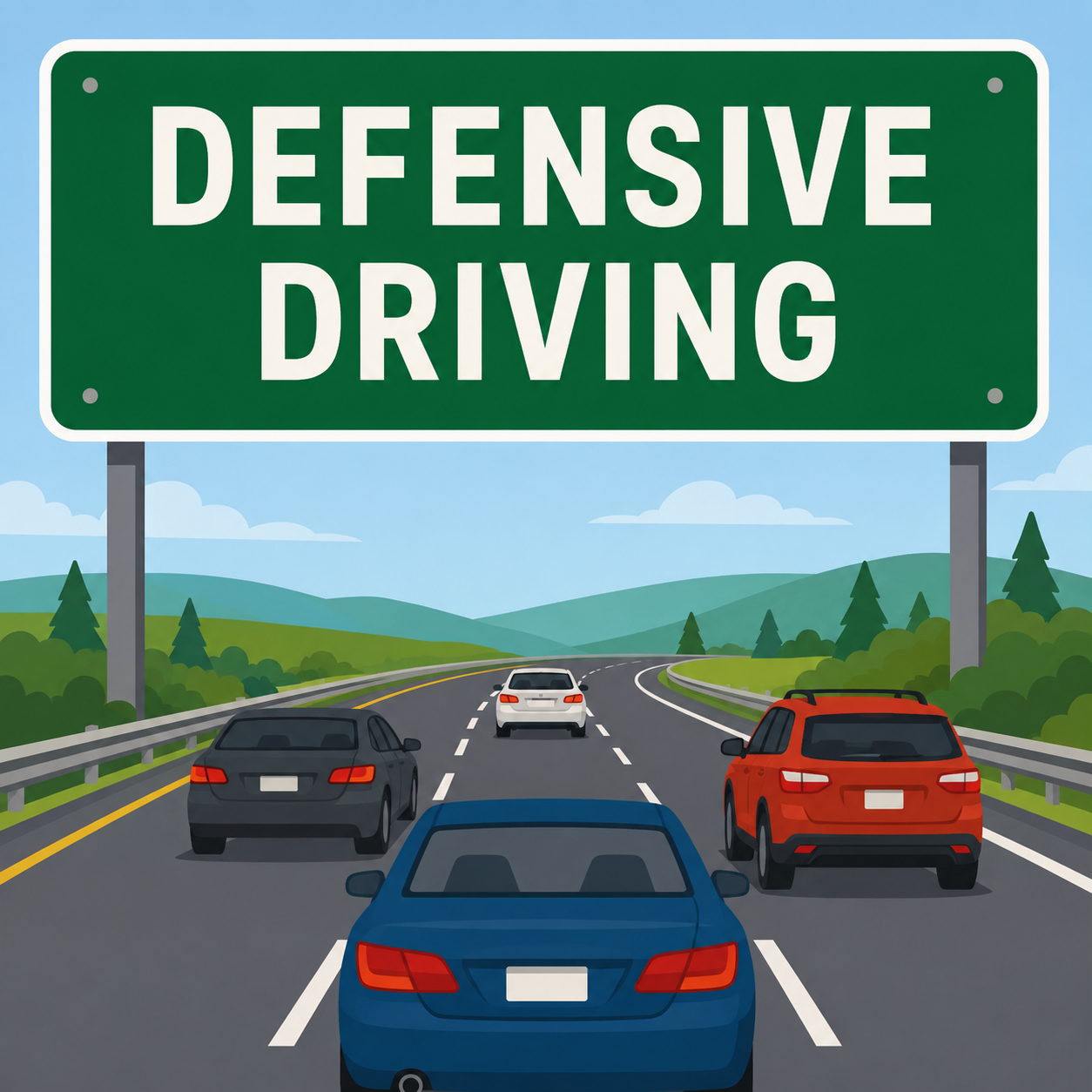 defensive driving welcome sign defensive driving road sign